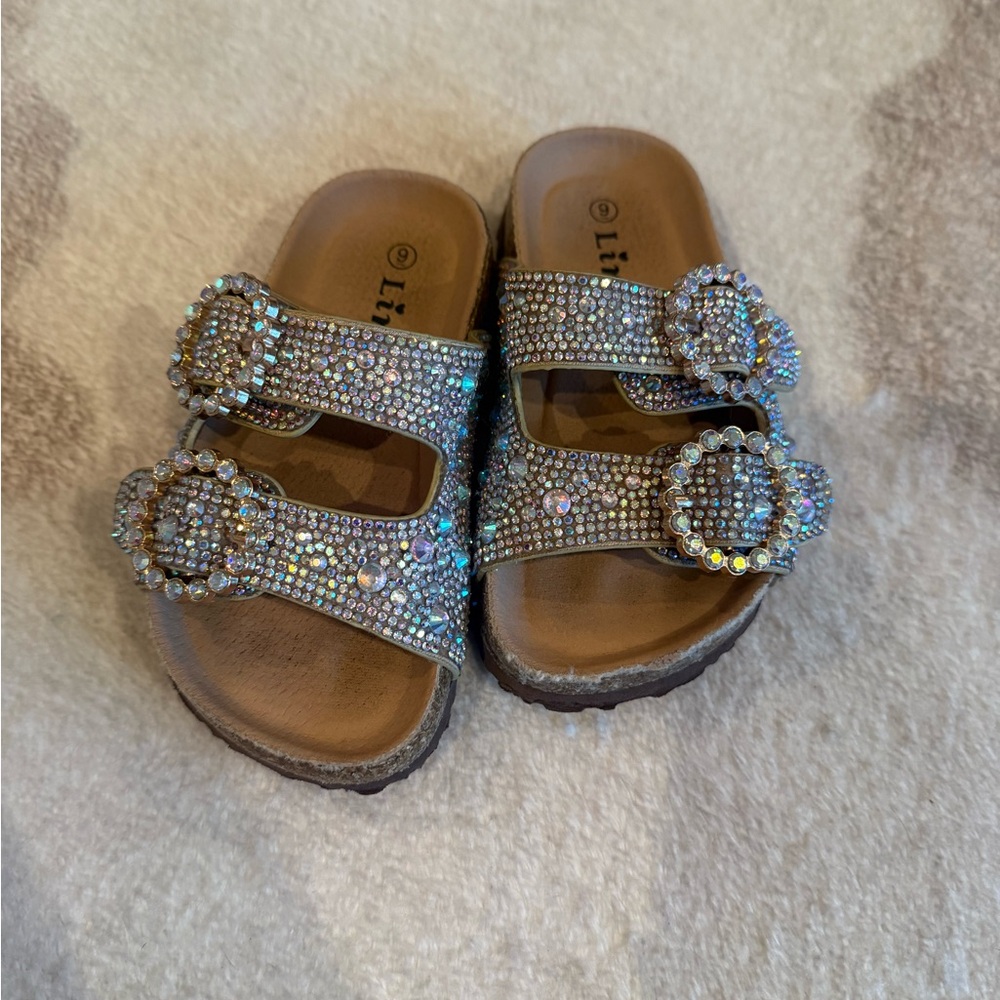 Link Kids Sandals with rhinestones and Sparkling Straps